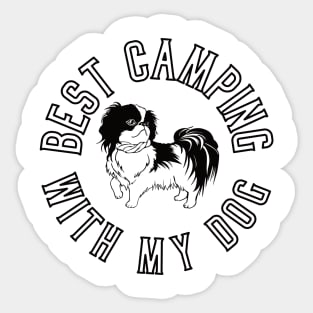 Best camping with my dog Sticker